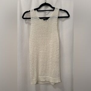 Theory Travel Shell Knit Tank- Ivory M